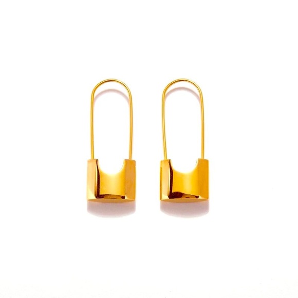 Zara Jewelry - 🍋2/$30 New Gold Padlock Earrings